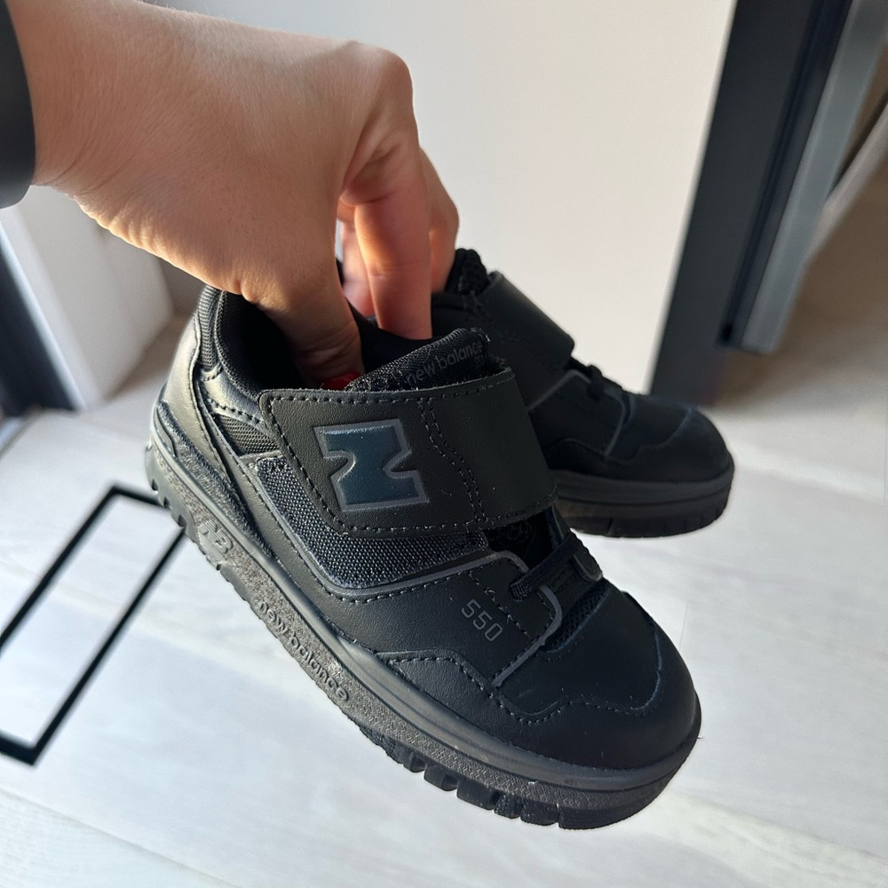 Toddler New Balance 550 sneaker black on black size 9.5T